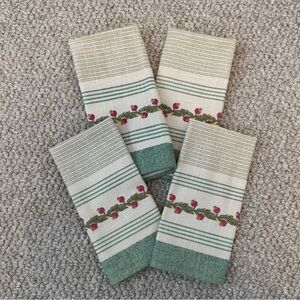 NWOT FabIndia Cotton Floral Mats/Napkins - Set of 4